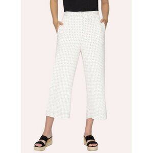 NWT Tart Collections Evan Polka Dot Cropped Pants Size Large Nude Black